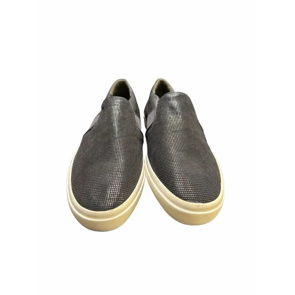 $225 Retail Vince Men's Black Fletcher Suede Slip-On Sneaker Shoes Size 11.5